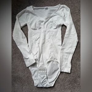 White Long Sleeve Bodysuit
